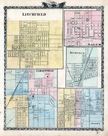 Litchfield, Salem, Effingham, Carlinville, Olney, Illinois State Atlas 1876